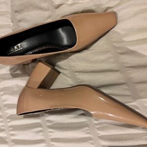 Next Women's Beige Block Heel Shoes